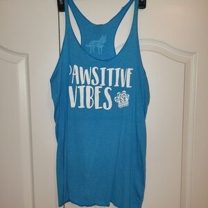 Teal blue racerback tank top